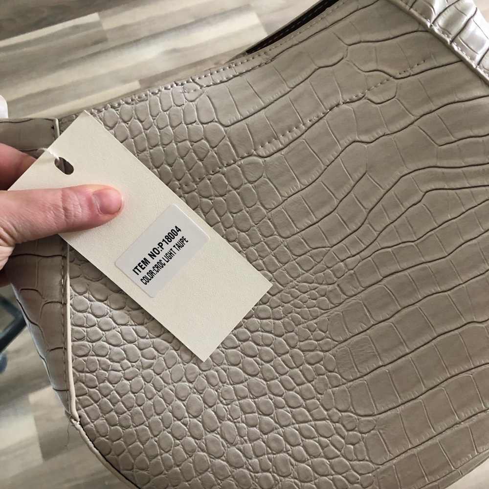 Brand New! Taupe Croc Purse